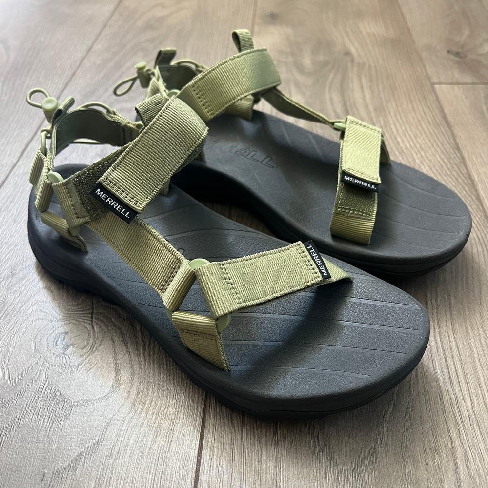 Merrell Speed Fusion Web Sport Sandals Green Black Mens US 8 Hiking Camping - Picture 1 of 10